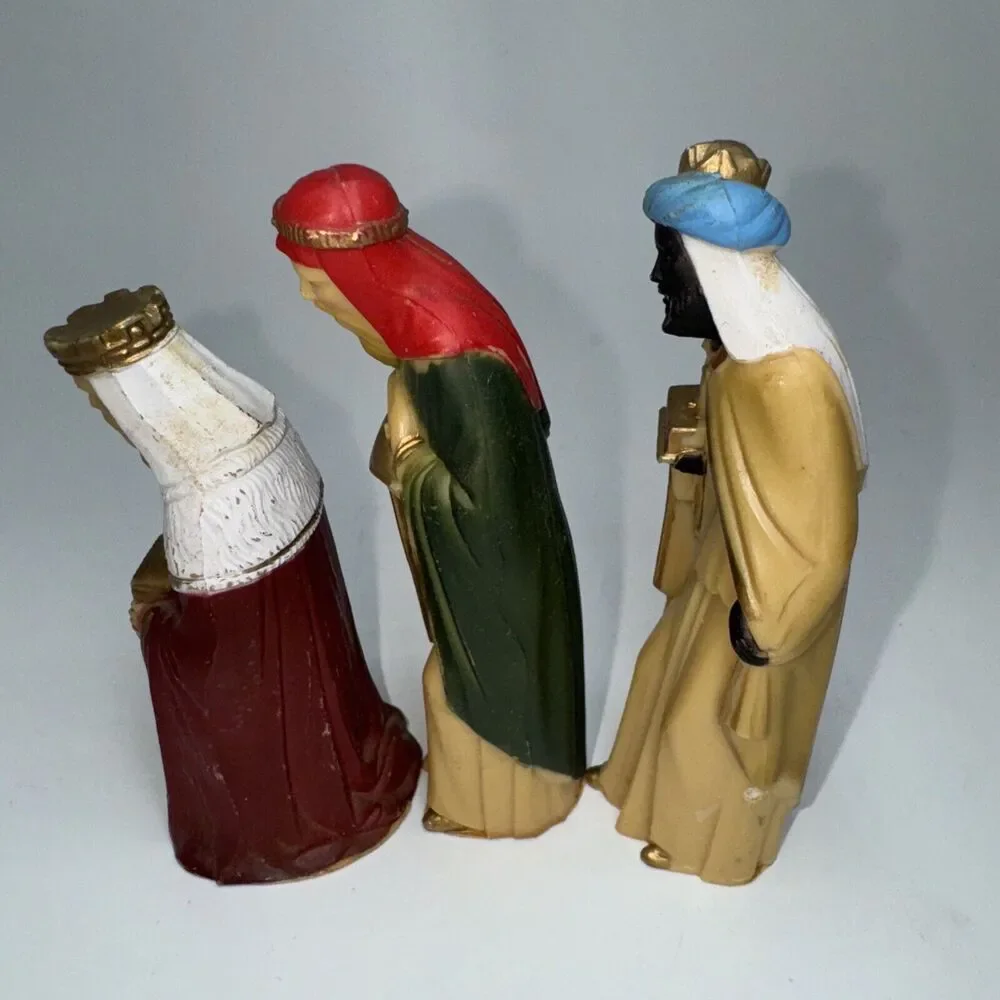 3 Vintage Wise Men Kings Lightweight Plastic 4